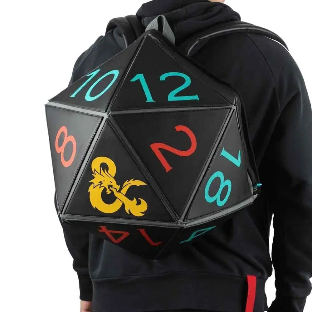 Dungeons & Dragons D20 Dice Molded Black Laptop Backpack NEW Bioworld